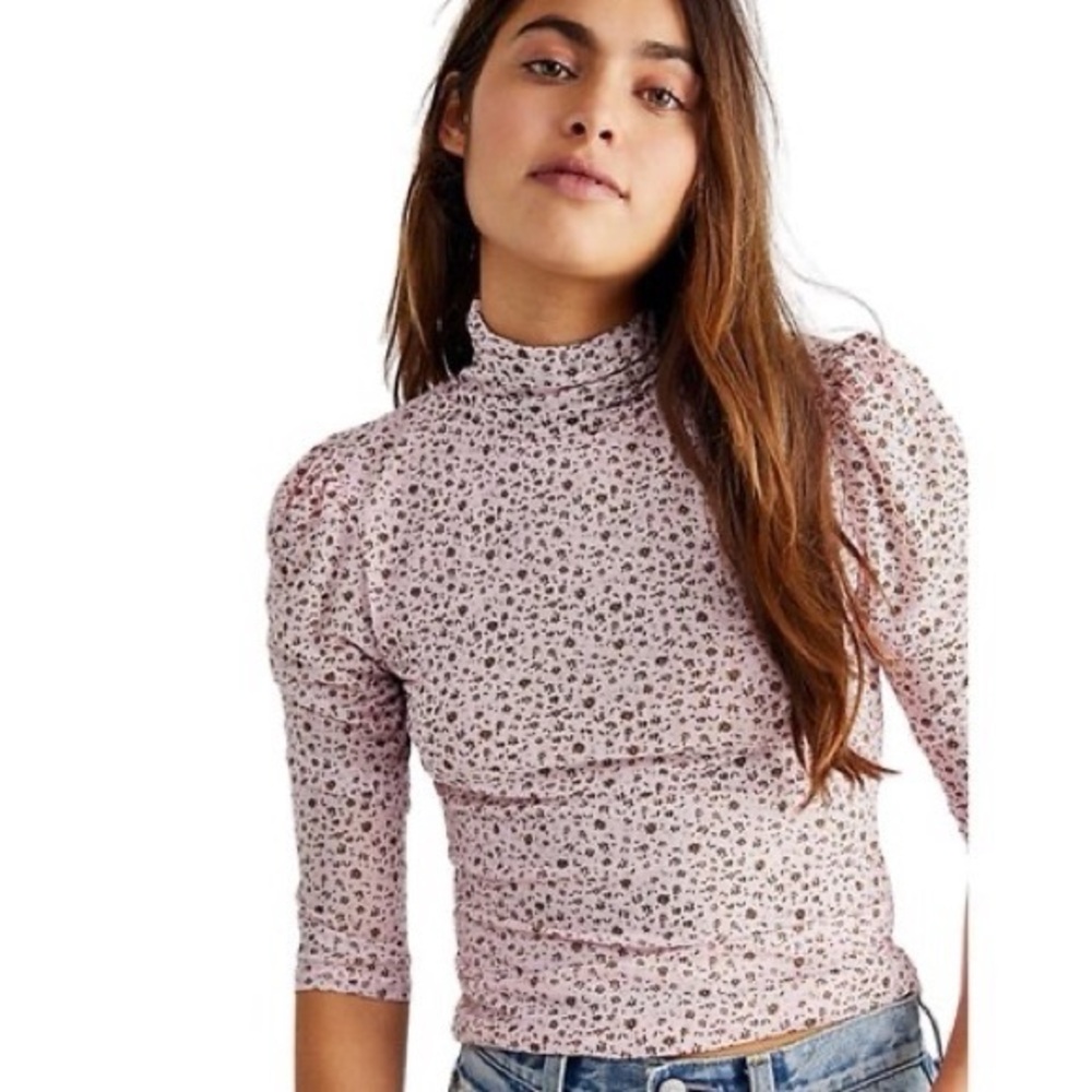 Free People Gather Lavender Turtleneck medium NWOT